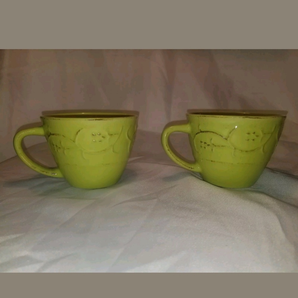 Beautiful Rustic Caldo Freddo Teacups Mugs 2